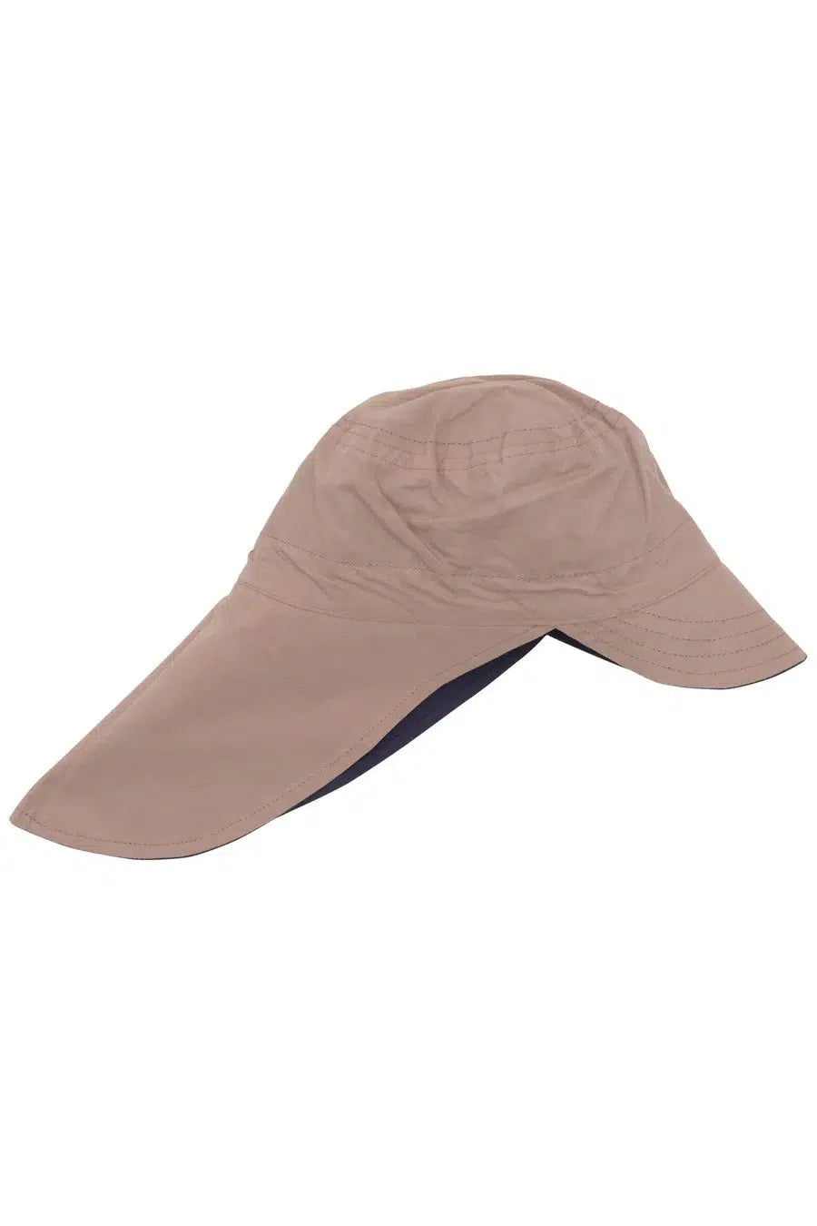 Copenhagen Colors - Biologische omkeerbare zomerhoed met lange rand - Marinebeige - Zonnehoed - MamaMilla
