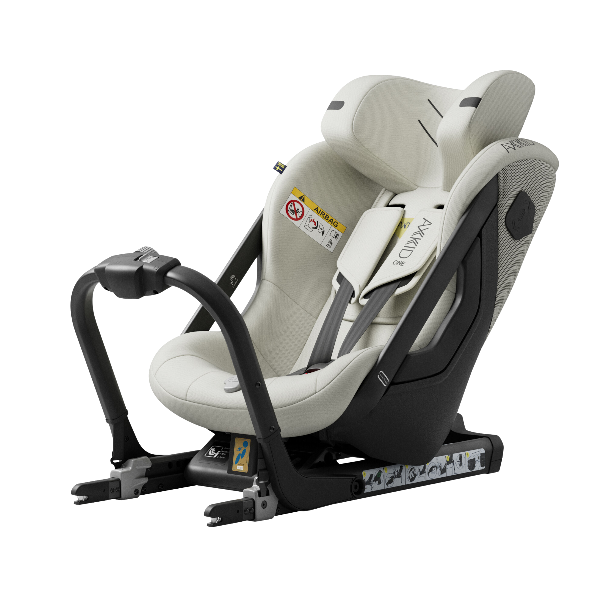 Axkid ONE 3 - Strandgras Beige - iSize 61-125 cm - 61-125 cm (3 maanden t/m 7 jaar) - MamaMilla