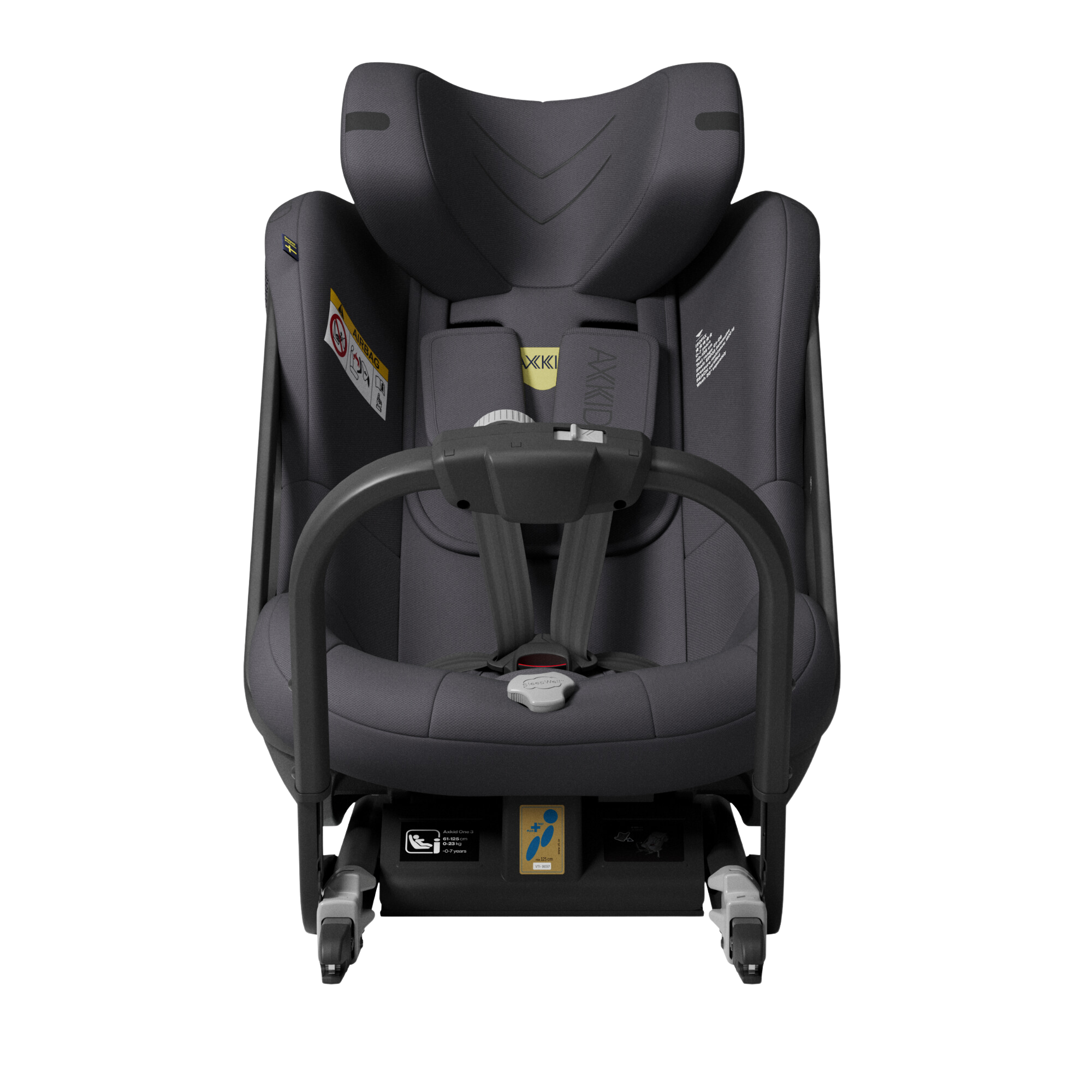 Axkid ONE 3 - Arctic Mist Grey - iSize 61-125 cm - 61-125 cm (3 maanden tot 7 jaar) - MamaMilla
