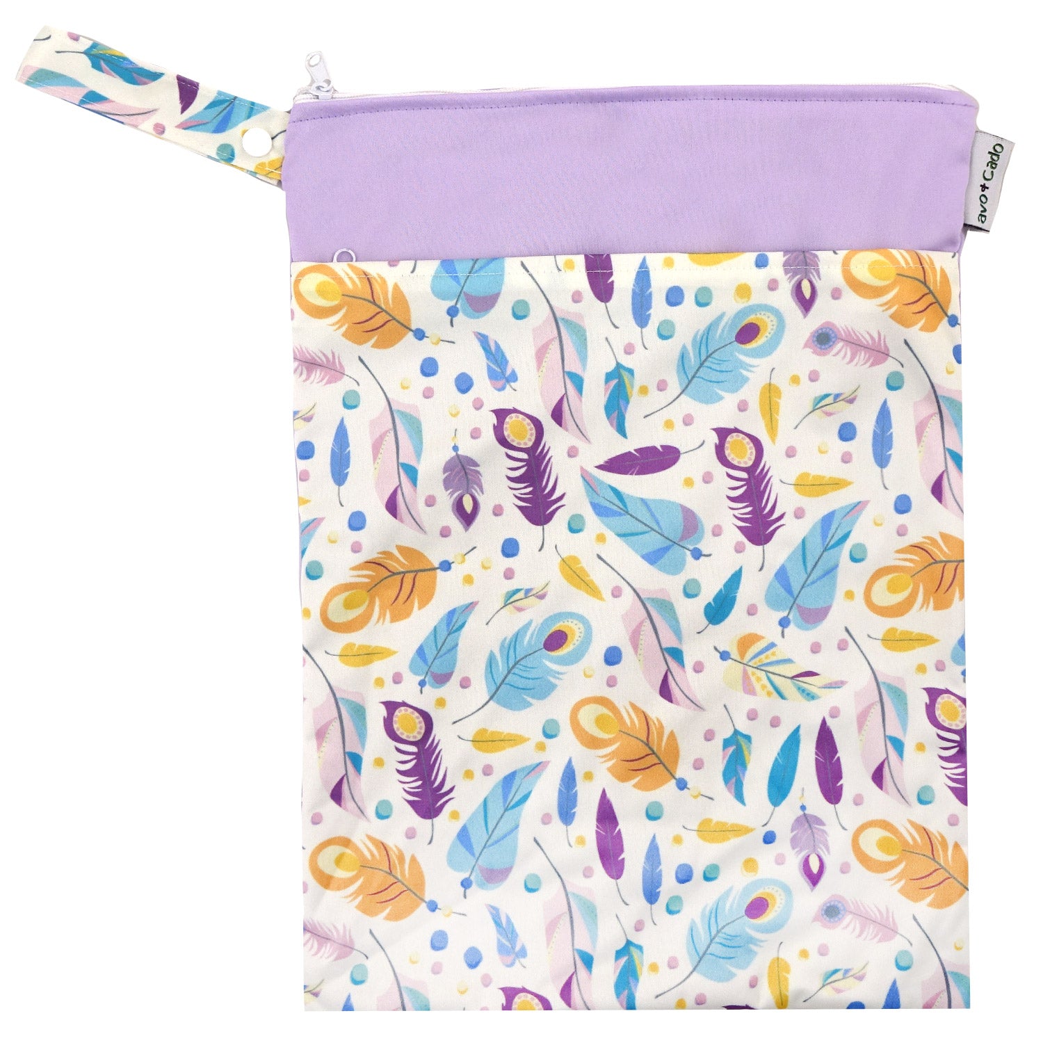 avo+cado Wetbag Medium met twee compartimenten - Veren - Wetbag medium - MamaMilla