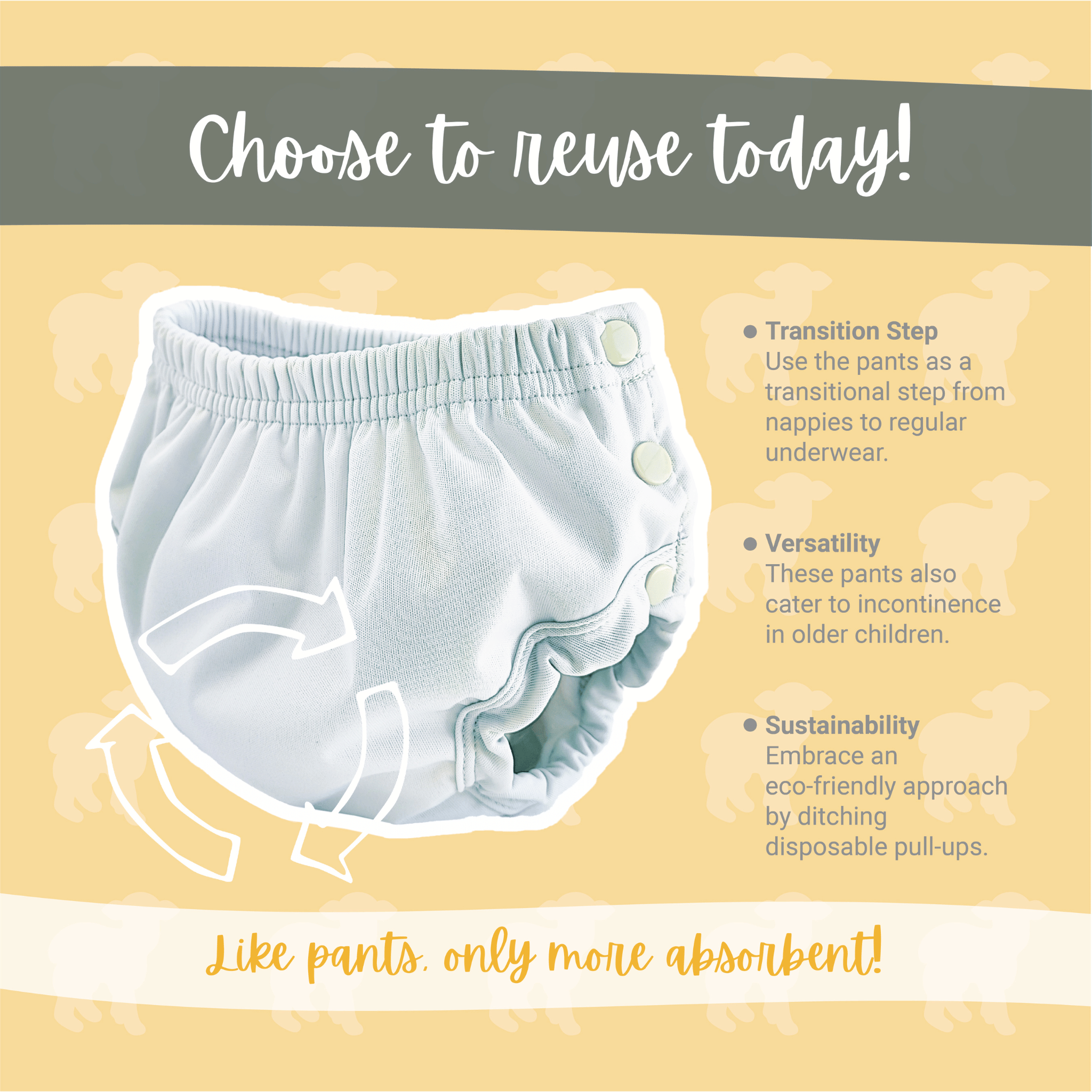 Little Lamb Waterproof Underpants (trainingsbroek) - Truffle Shuffle - Waterdichte onderbroek - MamaMilla
