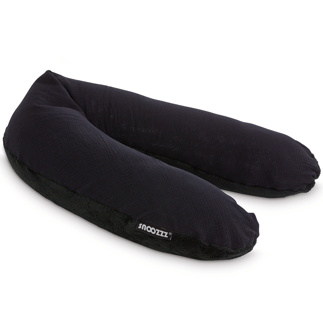 Snoozzz Zwangerschaps- & voedingskussen - Zwart - Voedingskussen - MamaMilla