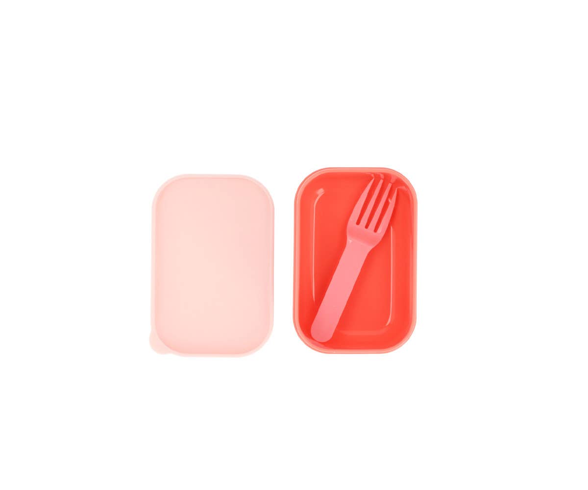 Tutete bento madkasse med gaffel - Stripes Bloom & Blush
