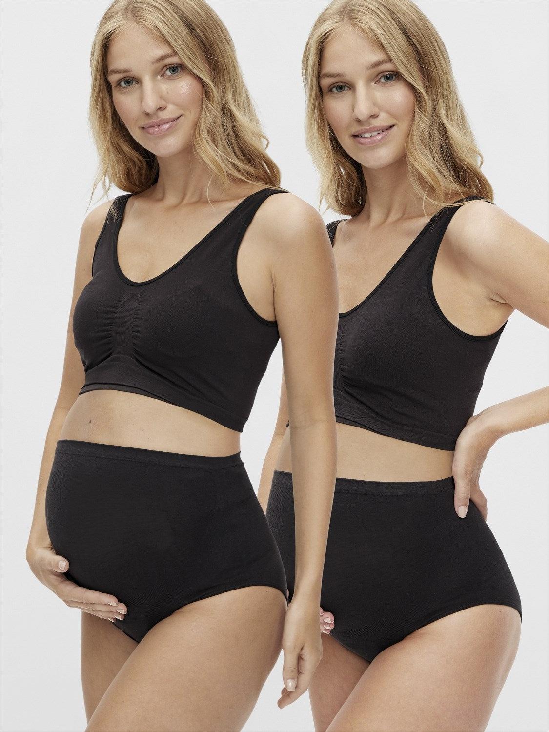 Mamalicious 2er-Pack Bio-Umstandshöschen Heal – Schwarz – Schwangerschaftskleidung – MamaMilla