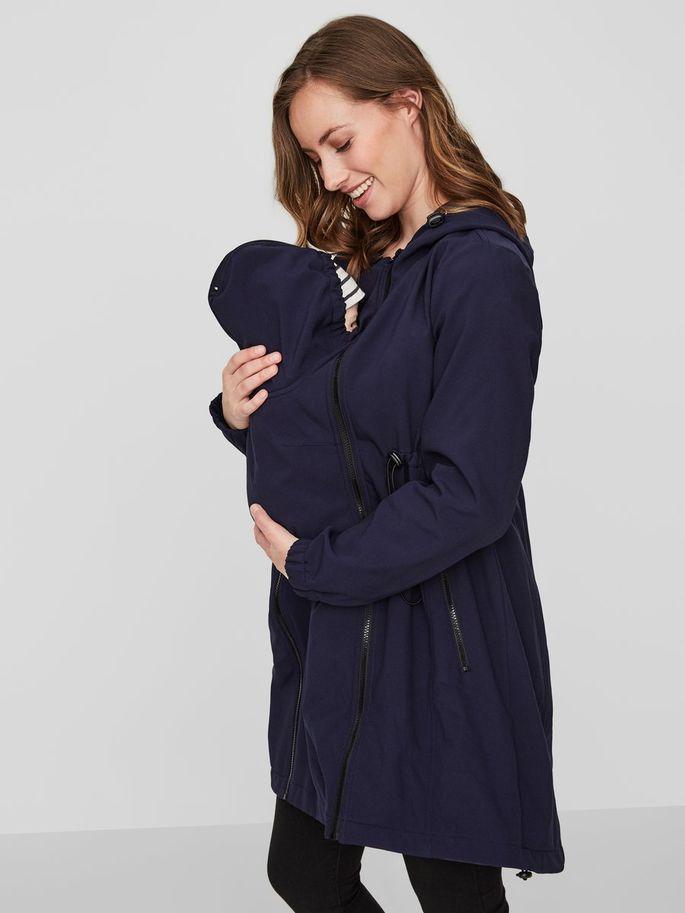 Mamalicious 3i1 softshell bære- og graviditetsjakke - Mørkeblå - Bærejakke - MamaMilla