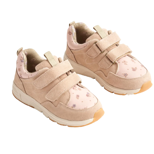 Wheat Toney Printed Velcro Sneaker - rosa beige blommor - Skor - MamaMilla
