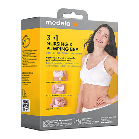 Medela Amme Og Pumpe BH 3-i-1 Str. L Hvid