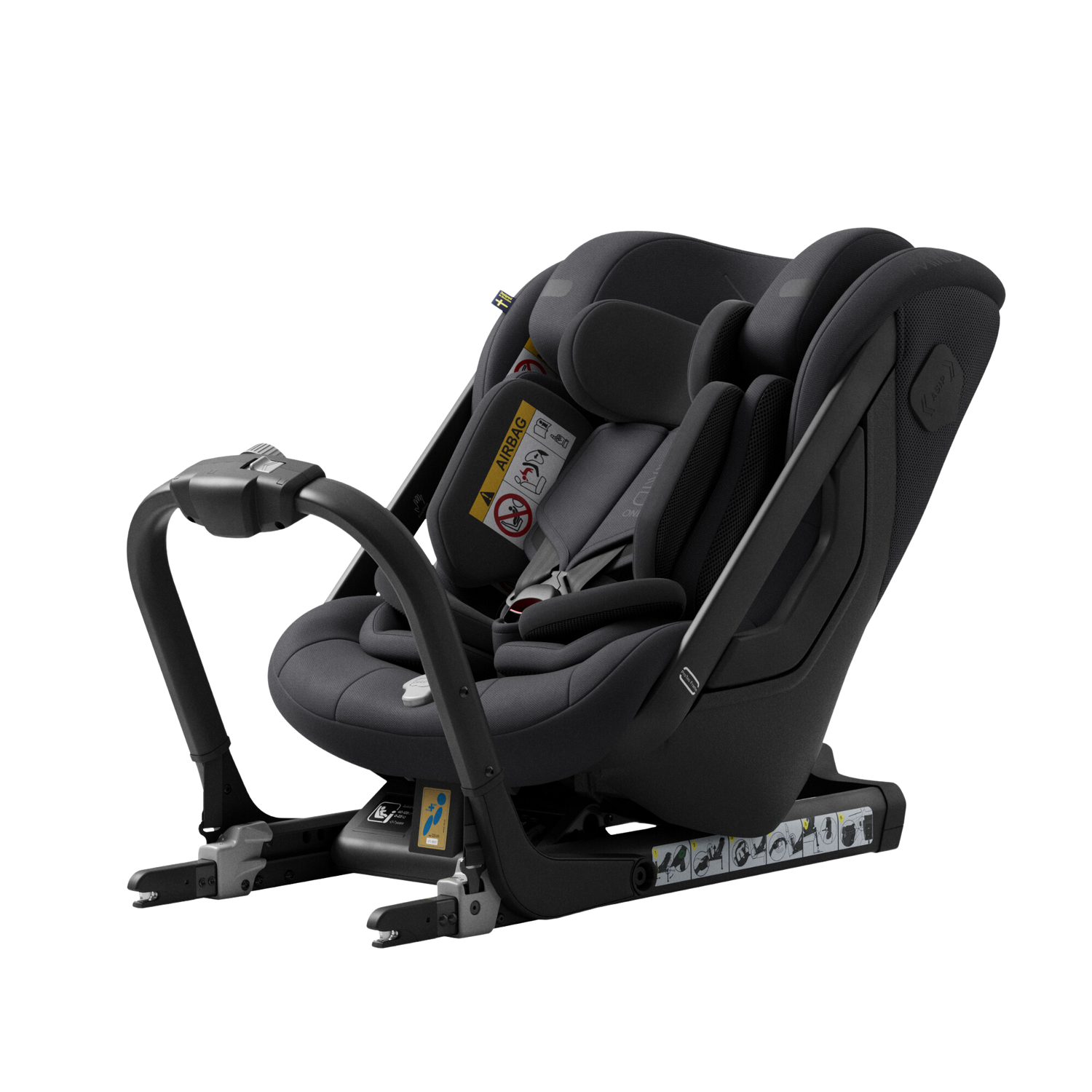 Axkid ONE+ 3 - Coastal Storm Black - iSize 40-125 cm - 40-125 cm (Nyfödd till 7 år) - MamaMilla