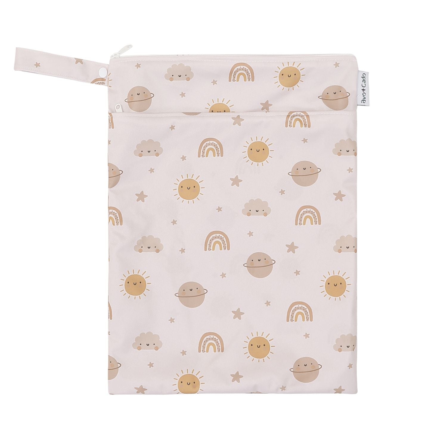 avo+cado Wetbag Medium met Twee Compartimenten - Regenboog - Wetbag medium - MamaMilla