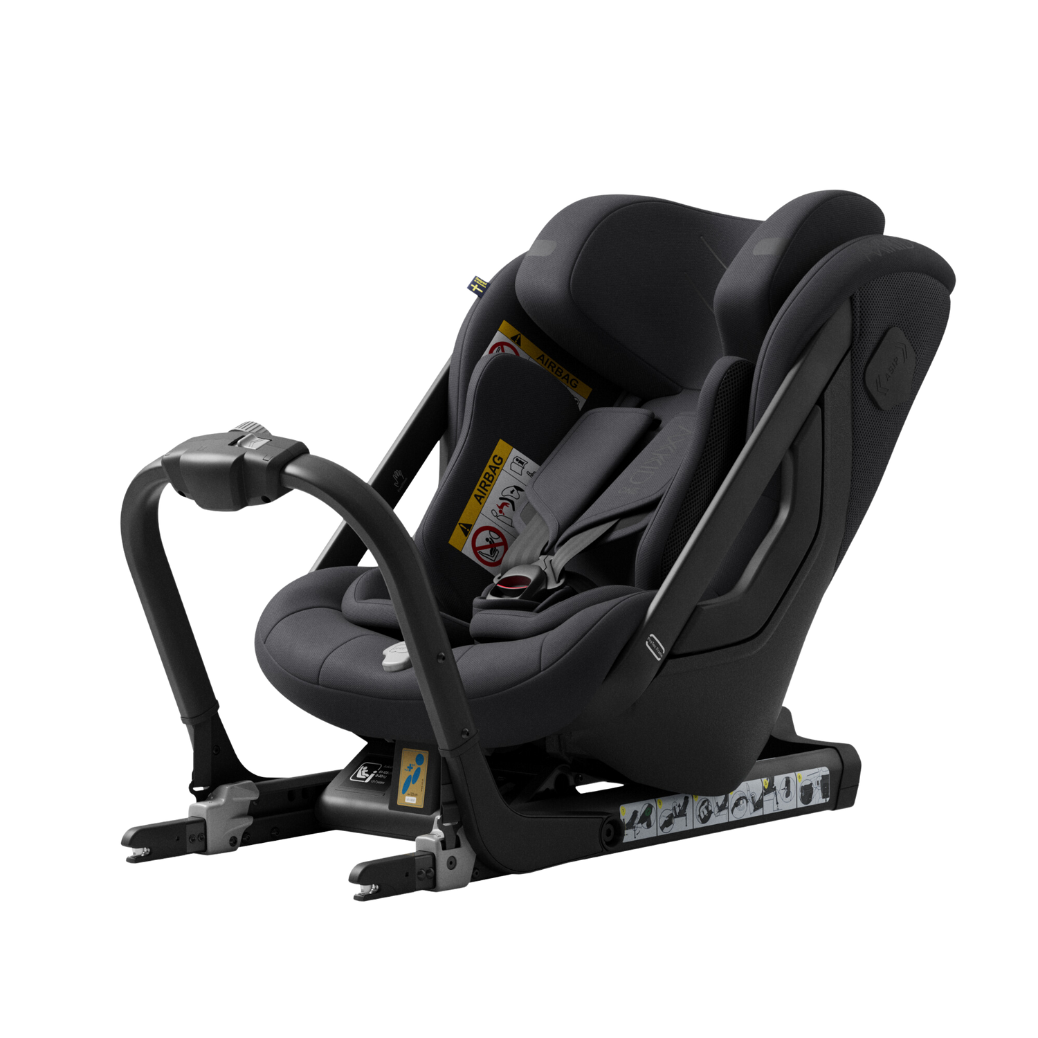 Axkid ONE 3 - Coastal Storm Black - iSize 61-125 cm - 61-125 cm (3 månader till 7 år) - MamaMilla