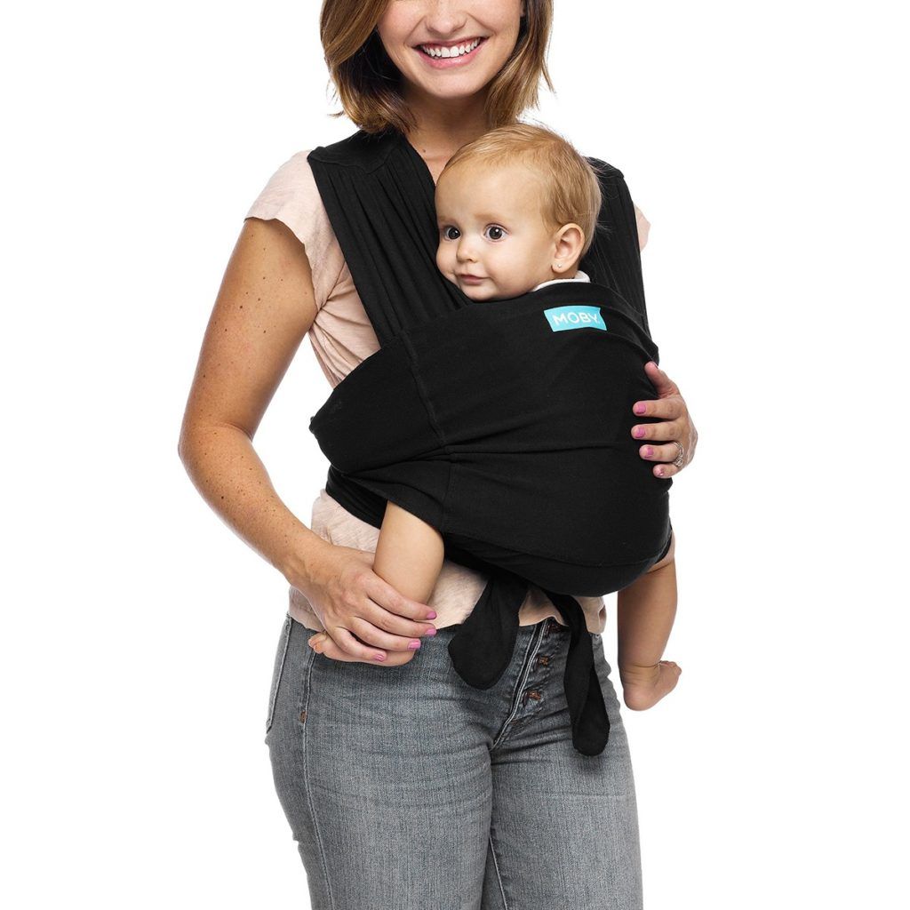 Moby - Fit Stretch Swaddle/Drager - Zwart - Stretch Swaddle - MamaMilla