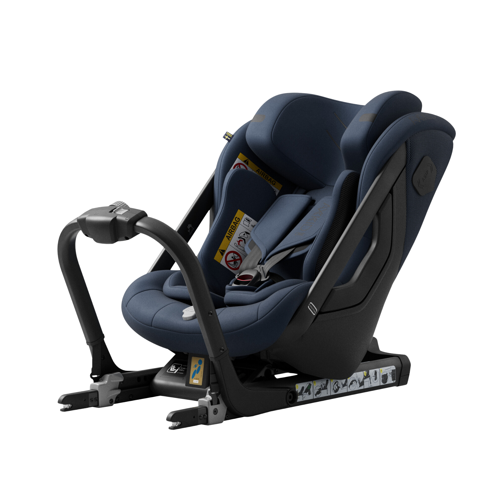 Axkid ONE+ 3 - Glacier Lake Blue - iSize 40-125 cm - 40-125 cm (pasgeboren tot 7 jaar) - MamaMilla