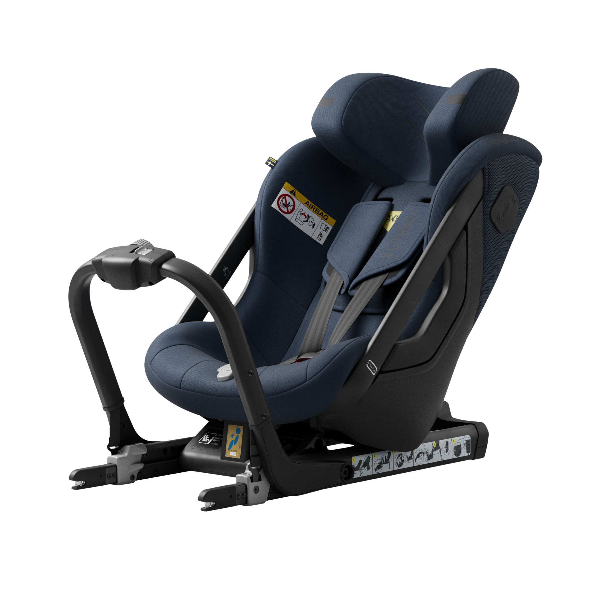 Axkid ONE+ 3 - Glacier Lake Blue - iSize 40-125 cm - 40-125 cm (pasgeboren tot 7 jaar) - MamaMilla