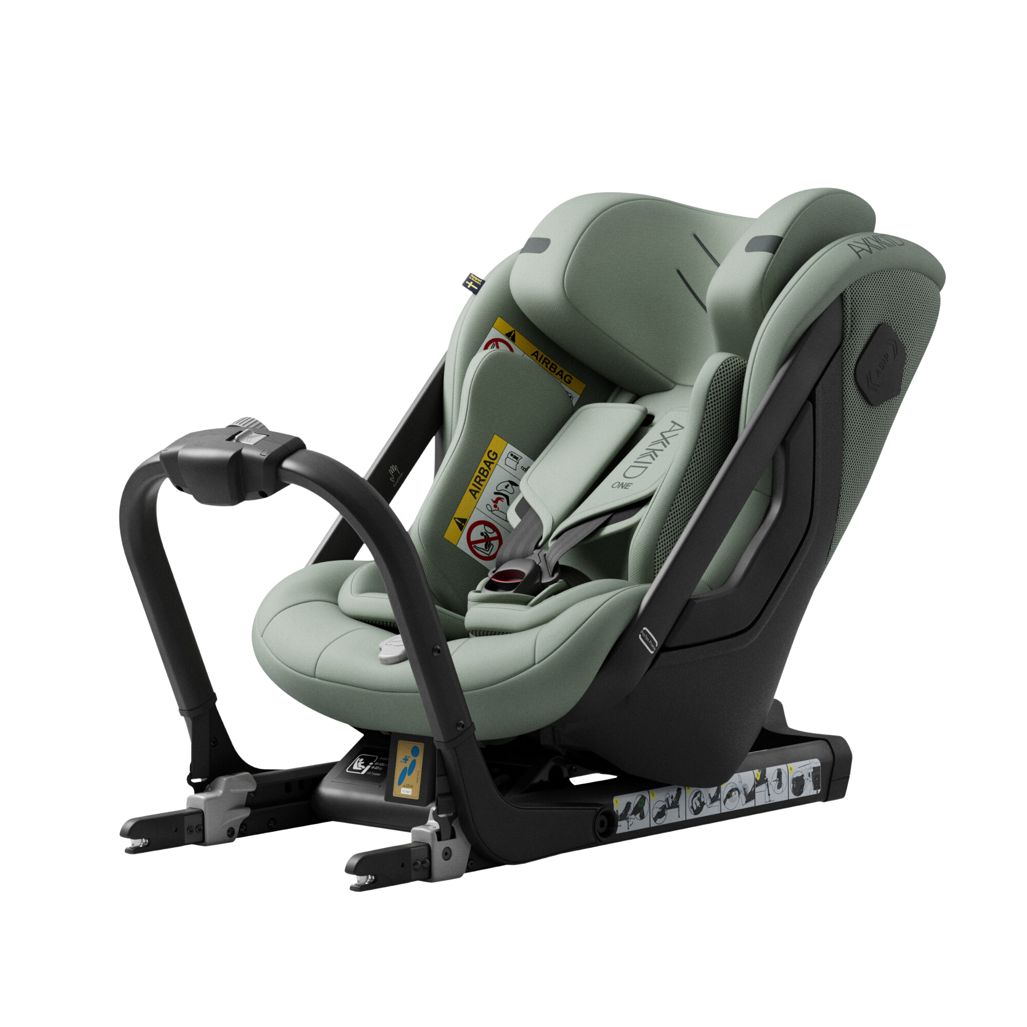 Axkid ONE+ 3 - Nordic Bloom Groen - iSize 40-125 cm - 40-125 cm (Pasgeboren tot 7 jaar) - MamaMilla