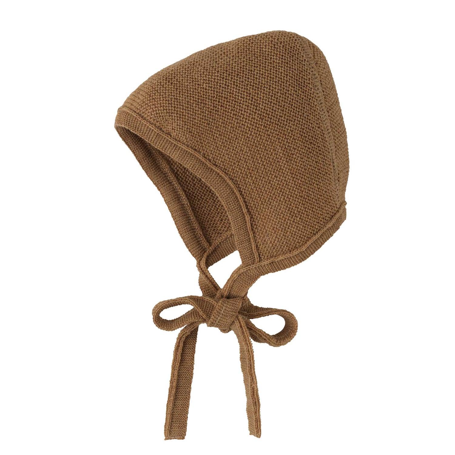 Strikket Babyhue i Merinould – Karamel – Disana økologisk babytøj