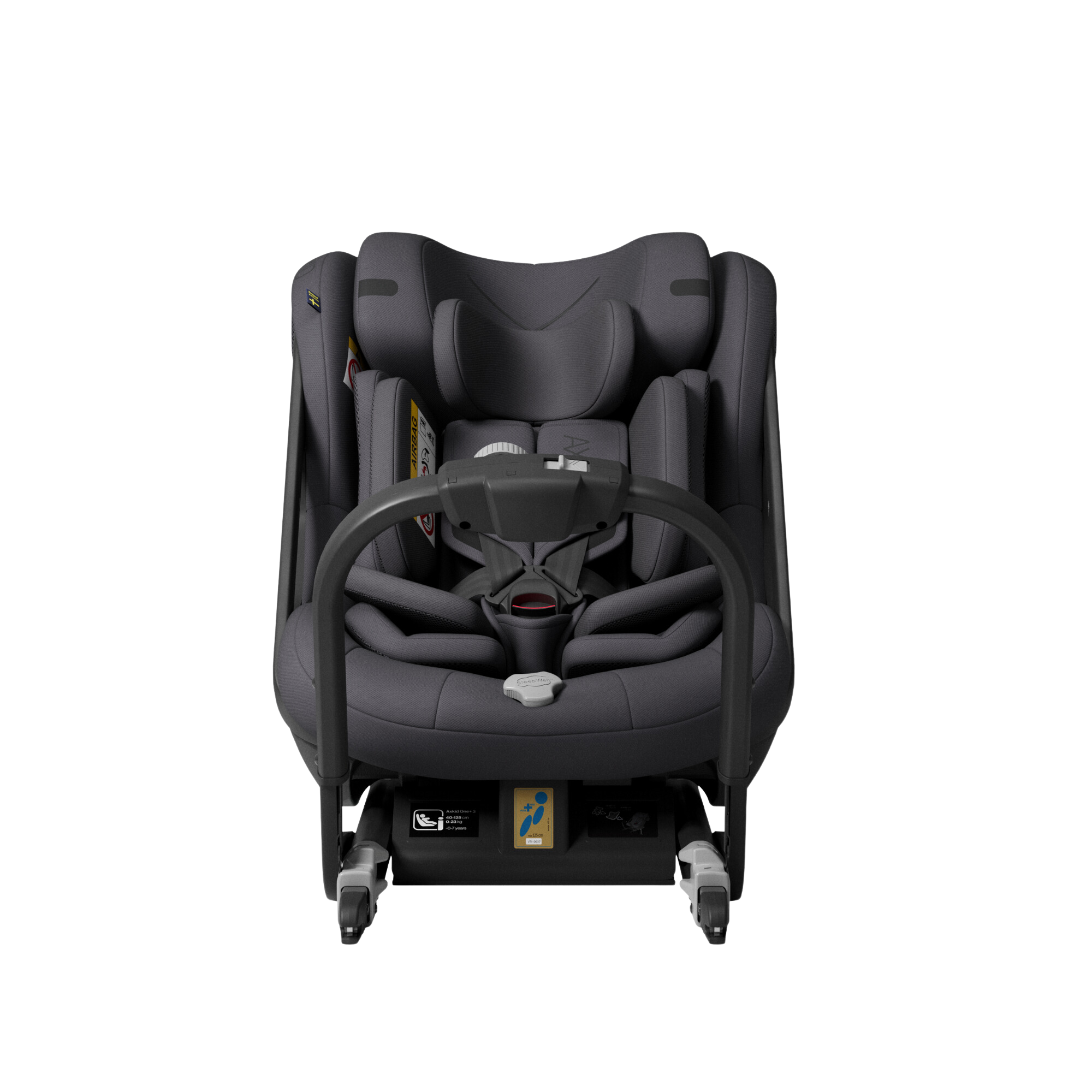 Axkid ONE+ 3 - Arctic Mist Grey - iSize 40-125 cm - 40-125 cm (pasgeboren tot 7 jaar) - MamaMilla