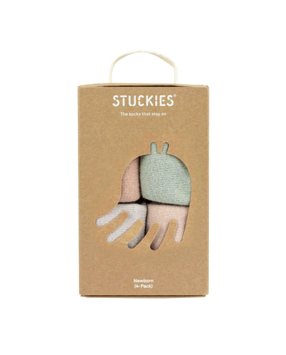 STUCKIES strumpor för nyfödd med sömlös tå och "stay on" - 4-pack - Tides - Strumpor - MamaMilla