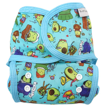 avo+cado one size sprout cover (hook &amp; loop) - Funky Pineapples, Groovy Whales, Happy Turtles, Jungle Leaves, Avocado Heroes - - MamaMilla