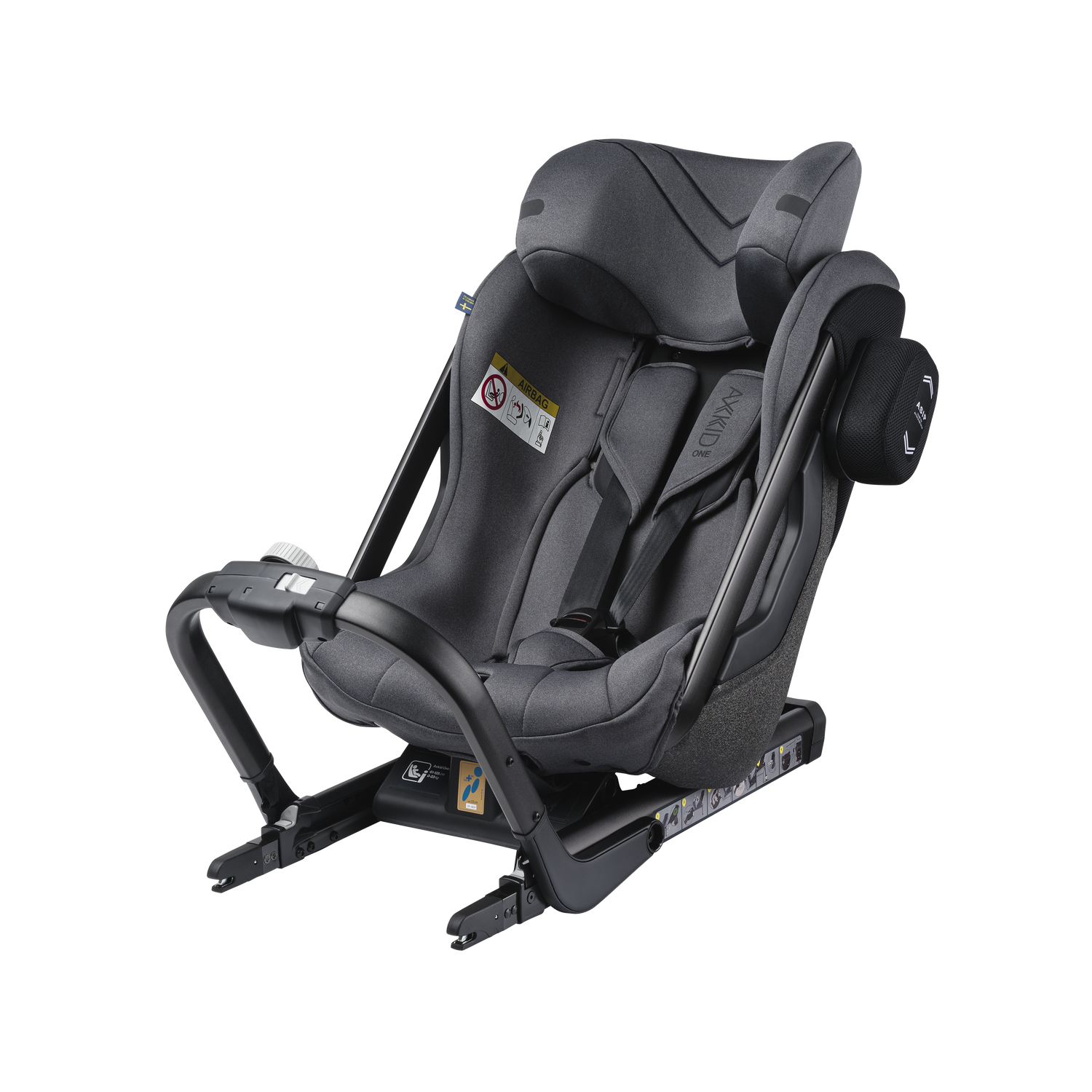 Axkid ONE 2 - Granite Melange - iSize 61-125 cm- AANBIEDING - 61-125 cm (3 maanden tot 7 jaar) - MamaMilla