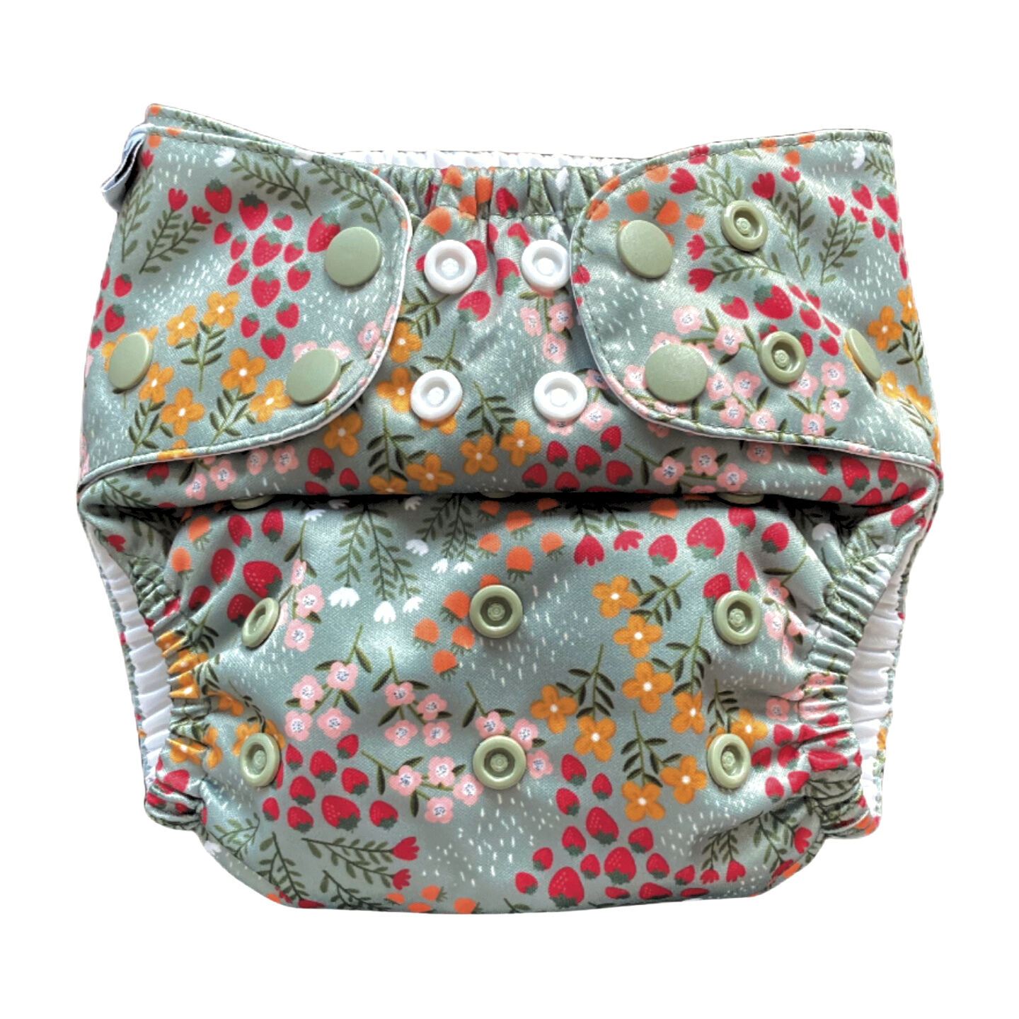 The Swedish Forest | Pocket Diaper | Slim 3-15kg: Humleblomster beige / No inserts - - MamaMilla