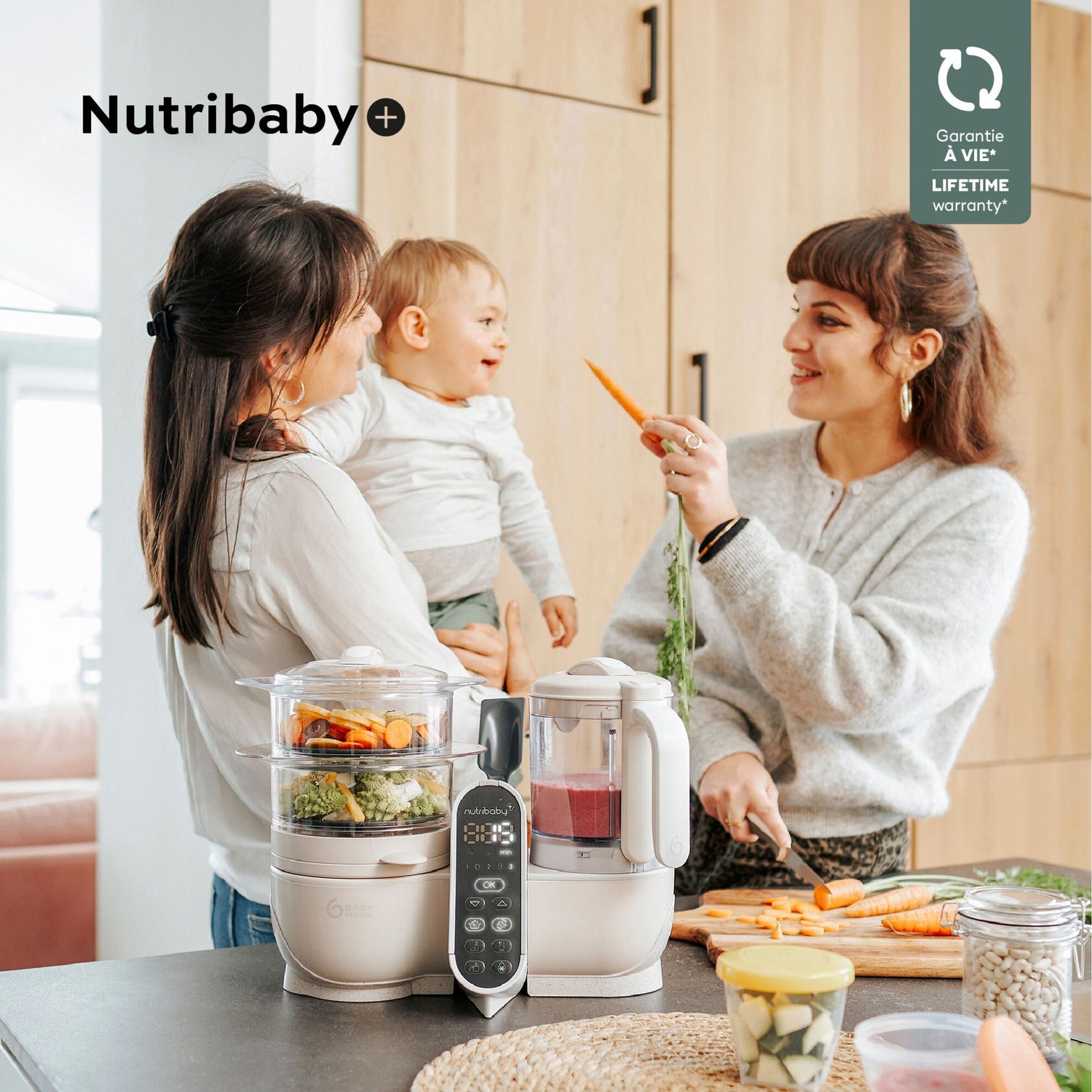 Babymoov Voedselautomaat - Nutribaby Plus - Mineral Beige - Voedselautomaat - MamaMilla