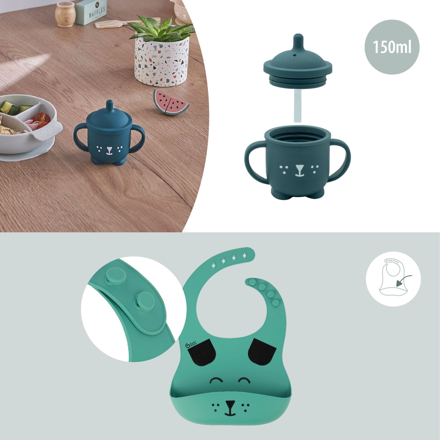 Babymoov Eetservies 12-24 maanden - Blue Dog - Eetservies - MamaMilla