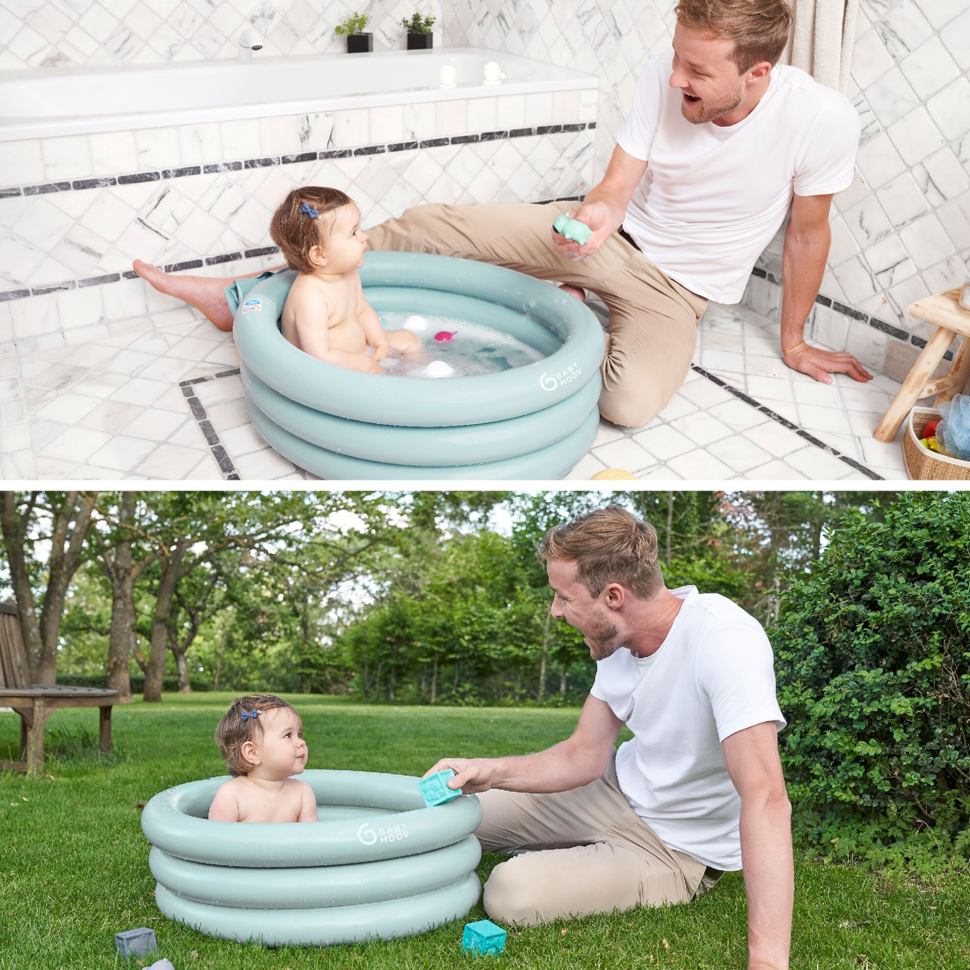 Babymoov Oppusteligt badekar – Aqua Dots - Badekar - MamaMilla