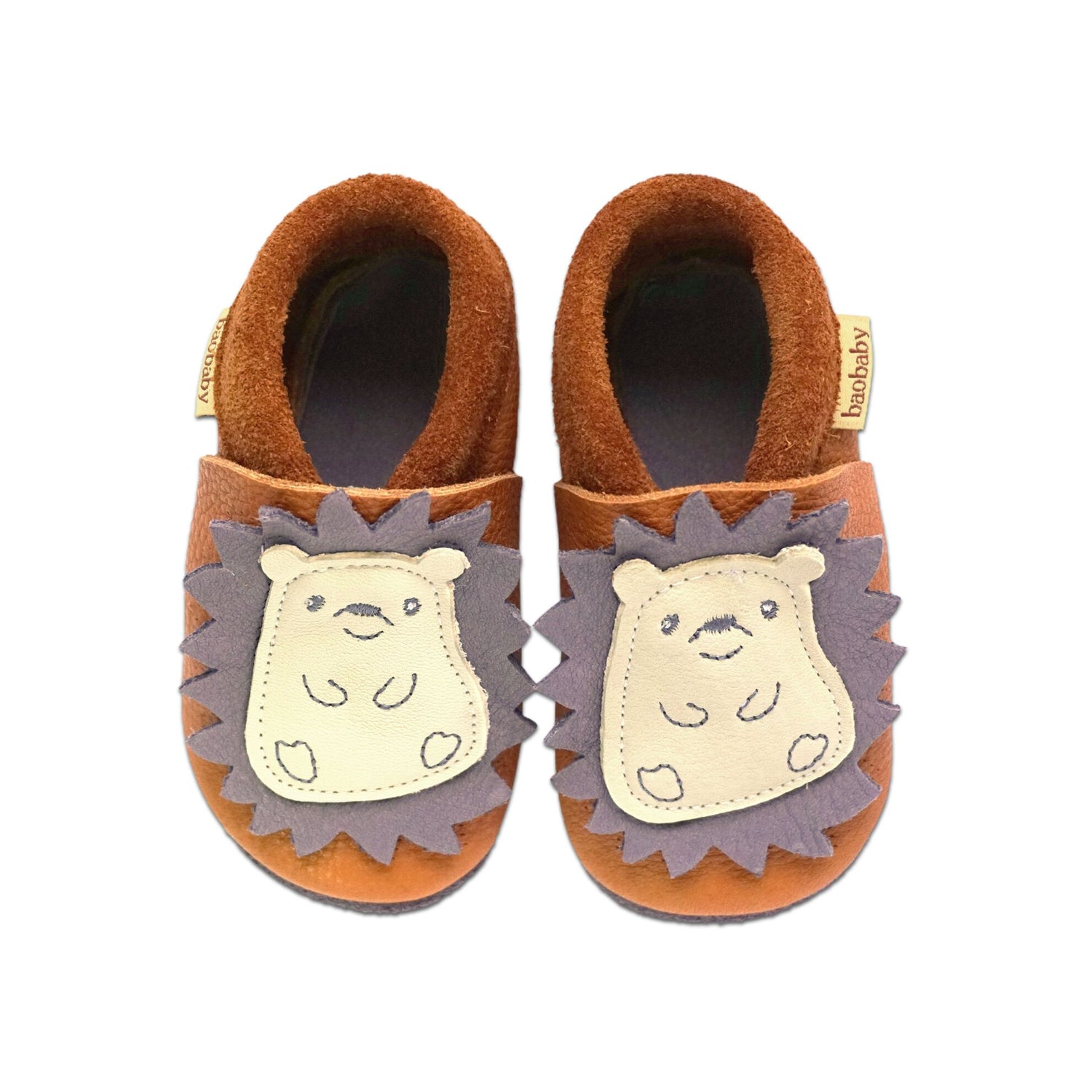 Baobaby Klassieke Babyschoentjes - Spikey Curry M - - MamaMilla