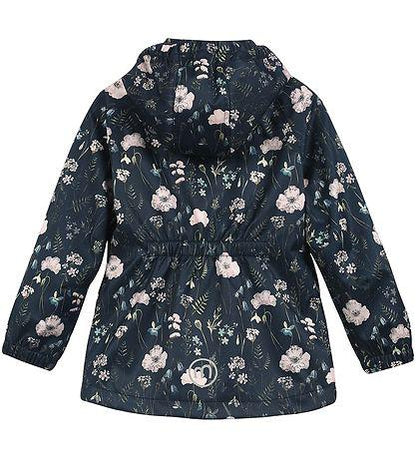Minymo Softshelljacke - Flowers - Blue Nights - Softshell - Kind - MamaMilla