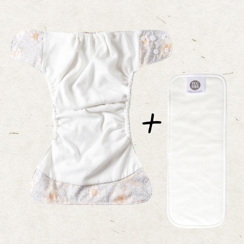 One Size Bamboo Pocket Diaper. Sage - - MamaMilla