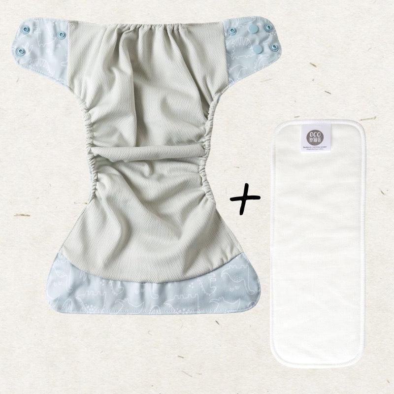 One Size Coolmax Pocket Diaper. Periwinkle - - MamaMilla