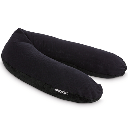 Snoozzz Zwangerschaps- &amp; voedingskussen - Zwart - Voedingskussen - MamaMilla