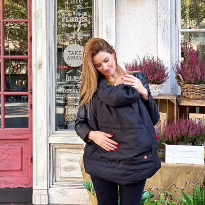 Wombat &amp; Co. övergångsskydd för bärsele och linda - Svart - Bärskydd - MamaMilla