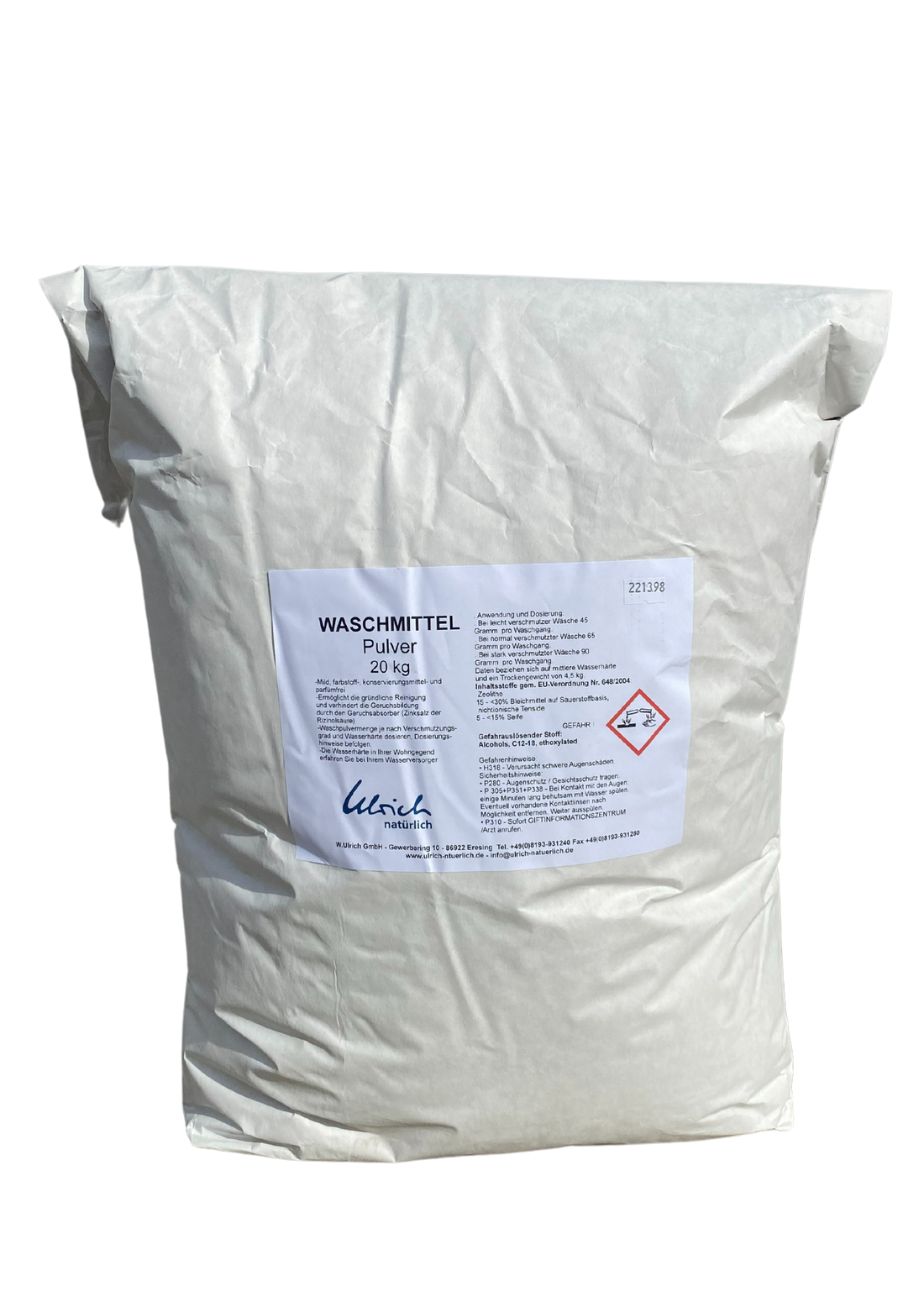 Ulrich Natürlich sporttvätt med luktabsorbent (actifresh) - pulver - 20 kg - Tvättpulver - MamaMilla