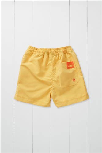 Grass &amp; Air ochre lange badeshorts detaljer