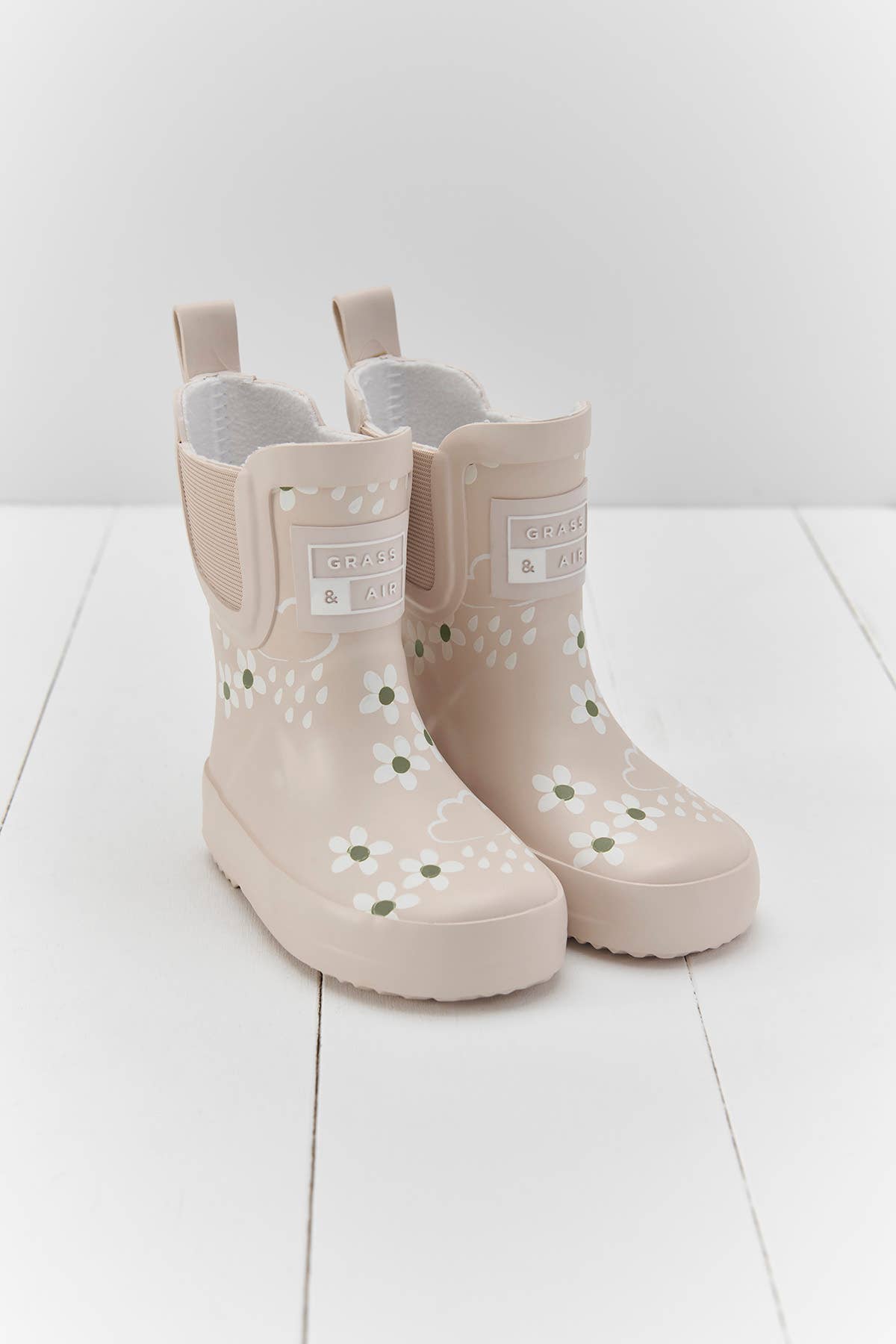 Grass &amp; Air pampas cream korte gummistøvler
