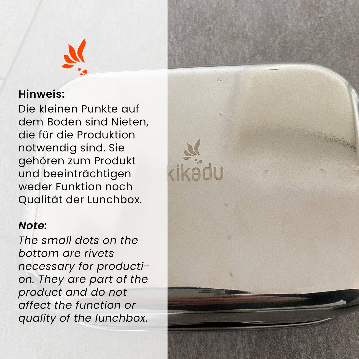 Kikadu Madkasse til Børn - Rustfri Stål - 3 Rum - Oliven Løve