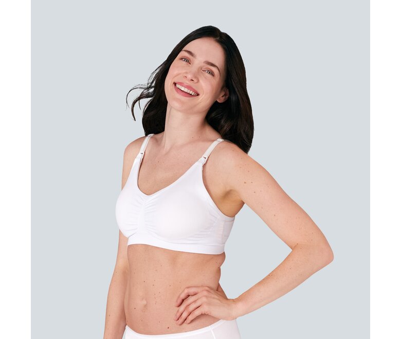 Medela Komfortabel 3-i-1 amme- og pumpe-BH, hvid, str. L - MamaMilla