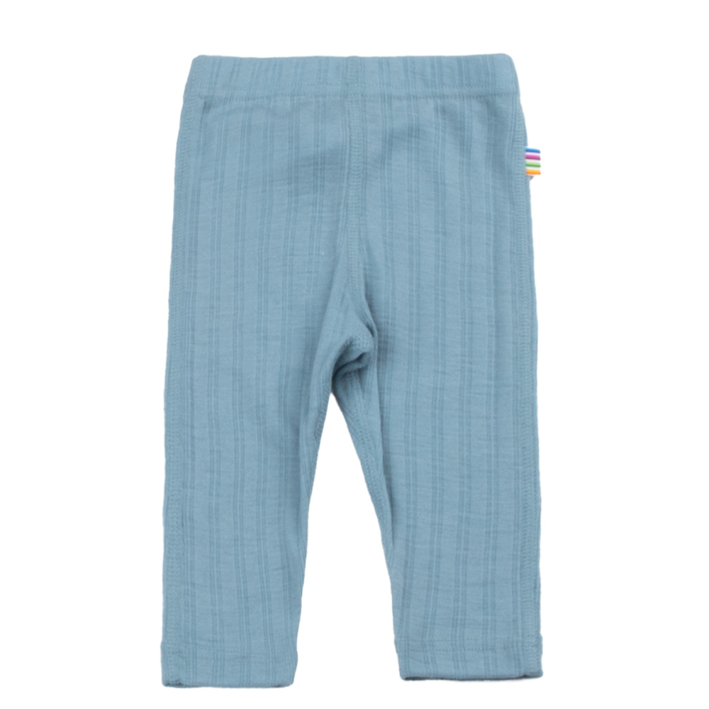 Joha leggings i uld og silke stoevet blaa til baby