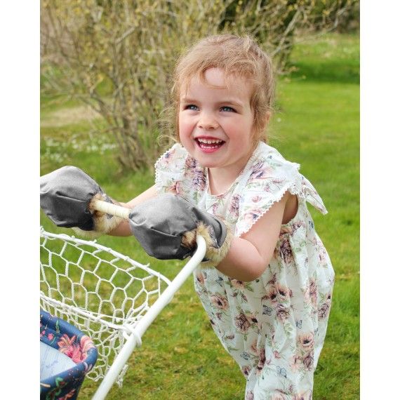 Easygrow Mini Hand Muff - Black Melange - Håndmuffe til børn - MamaMilla