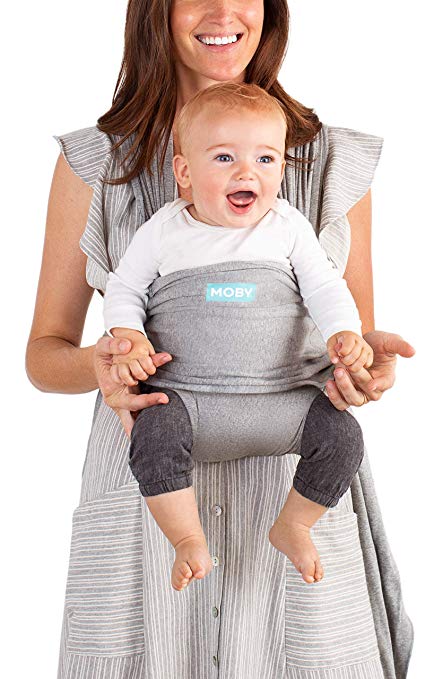 Moby - Fit Stretch Swaddle/Drager - Heathered Grey - Stretch Swaddle - MamaMilla