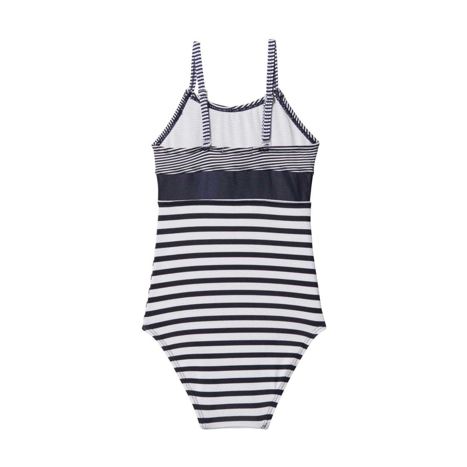 Steiff badedragt navy striber - detalje med bamsemotiv
