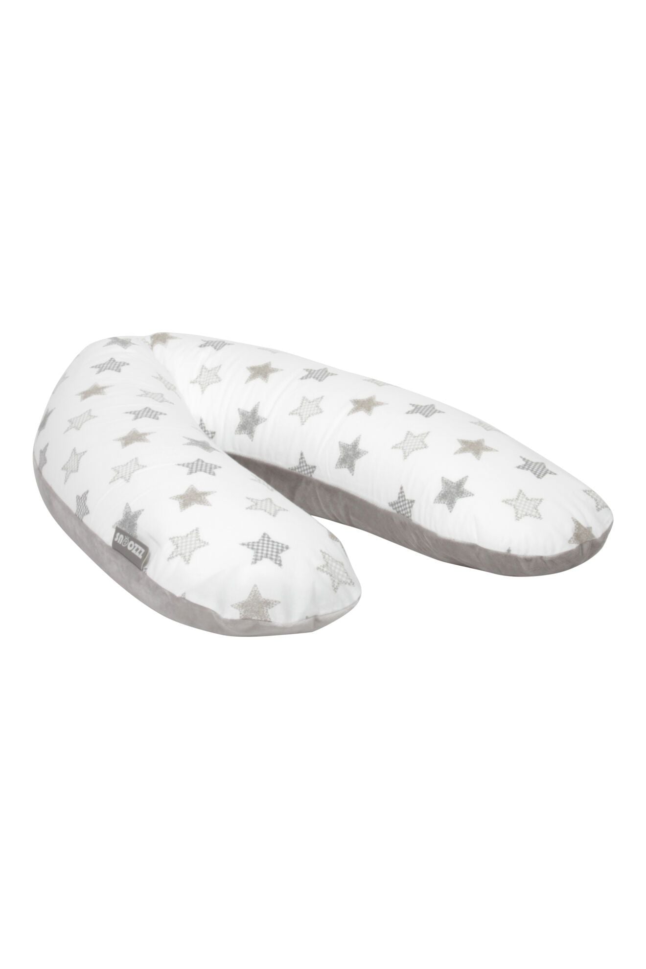Snoozzz Zwangerschaps- &amp; Voedingskussen - Stergrijs - Voedingskussen - MamaMilla