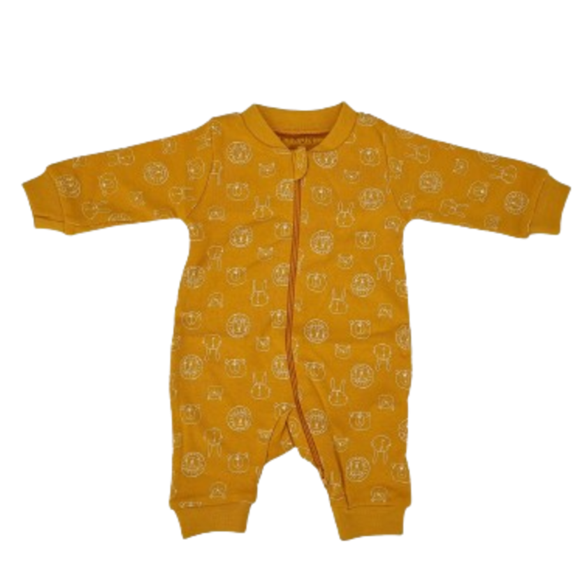 Fixoni onesie/nachthemd zonder voetjes - Nieuw Nadja - Dieren - Geel - Nachtkleding - MamaMilla