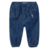 Name it mjuka baggy jeans med krusiduller/broderier - Bella - Mörkblå Denim - Byxor - MamaMilla