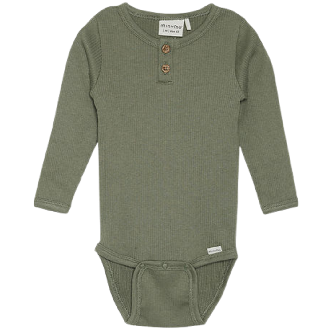 Minymo Body in Rib - Deep Lichen Green - Body - MamaMilla