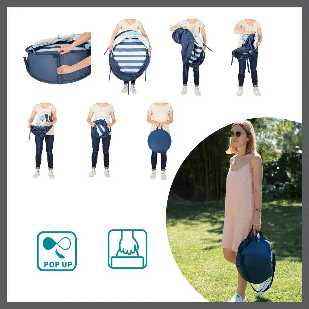 Babymoov 3in1 UV-tält - Mariniére Babyni - UV-tält - MamaMilla