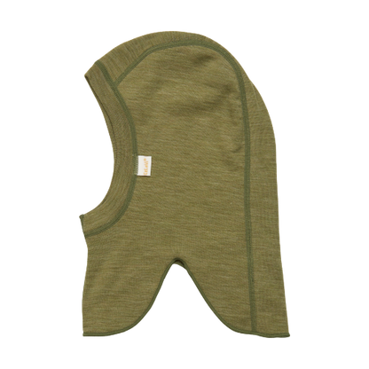 CeLaVi olifantenhoed van wol (dubbellaags) - Loden Green Melange - wollen muts - MamaMilla