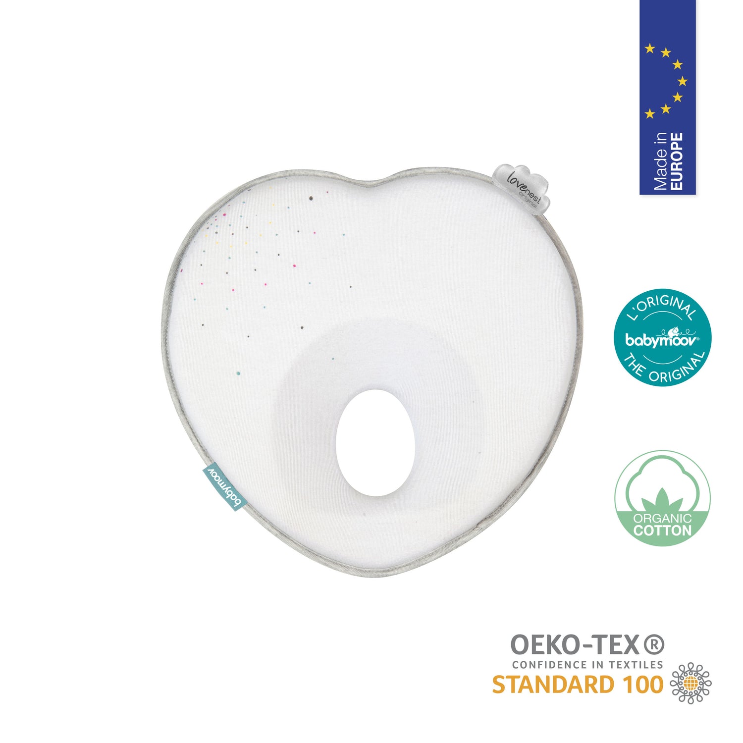 Babymoov Ergonomic Baby Kudde (Lovenest) - Vit (0-4m) - Baby Head Kudde - MamaMilla