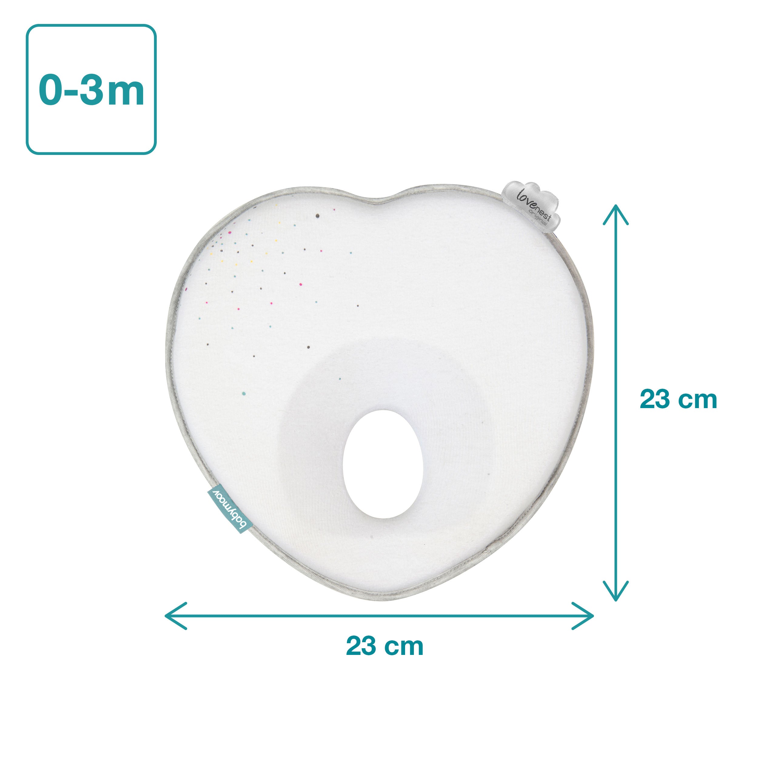 Babymoov Ergonomic Baby Kudde (Lovenest) - Vit (0-4m) - Baby Head Kudde - MamaMilla